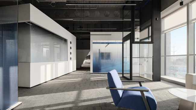 Contemporary lift exhibition showroom