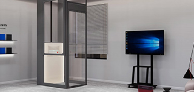 HOUSTY Vancouver showroom with a home lift