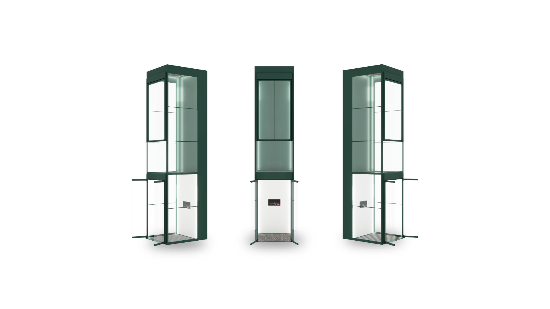 Three views of a HOUSTY home lift